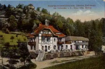 01814 Bad Schandau, Schrammsteinbaude, gebr. 23.5.1922