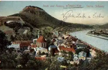 01824 Königstein, Stadt und Festung o 10.08.1910