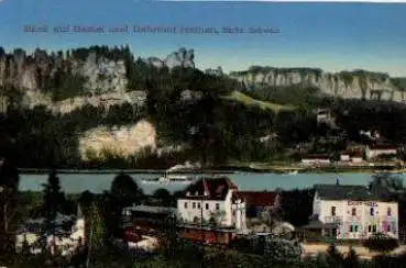 01824 Rathen mit Bastai und Bahnhof *ca. 1910