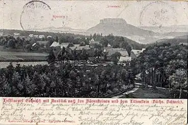 01824 Gohrisch mit Bärenstein und Lilienstein o 3.8.1902