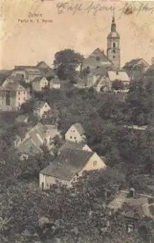 01809 Dohna Partie mit der Kirche gebr. 14.3.1922