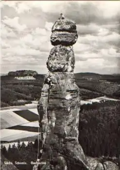 01824 Barbarine, Klettern im Elbsandsteingebirge, Sport, o 9.7.1970