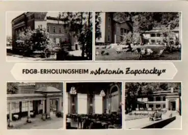 01814 Bad Schandau, FDGB-Erholungsheim Antonin Zapotocky o 7.6.1966