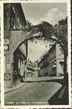 01833 Stolpen Altes Tor und Dresdnerstrasse *ca. 1940