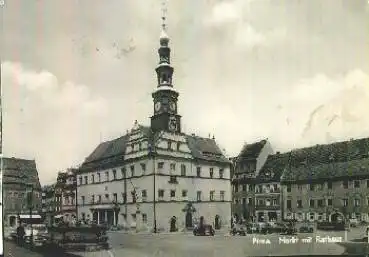 01796 Pirna Markt mit Rathaus, o ca. 1965