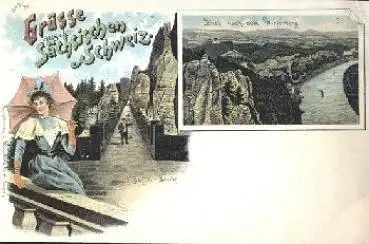 01814 Sächsische Schweiz Farbltiho *ca. 1900