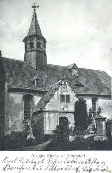 01768 Dittersdorf, Die alte Kirche, o 1.8.1916