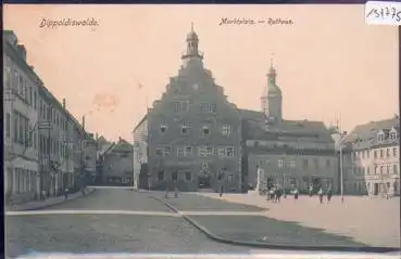 01744 Dippoldiswalde, Marktplatz Rathaus o 23.3.1918