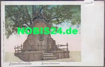 01744 Dippoldiswalde, Bismarckdenkmal, Lunakarte *a. 1900