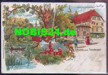 01737 Tharandt, Gruss aus ..., Farblitho o 7.7.1901
