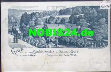 01734 Rabenauer Grund Spechtritzmühle Litho o 1902