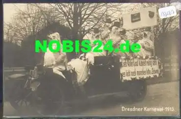 Dresden Karneval 1913, Fashing, Schweine auf Umzugswagen, o 10.2.1913