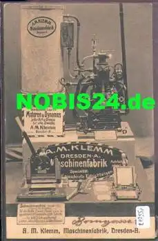 Dresden Altstadt Maschinenfabrik A. M. Klemm, Werbekarte *ca. 1910