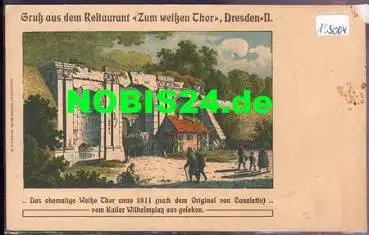 Dresden Obergraben 19 Restaurant "Zum Weißen Thor" *ca. 1900