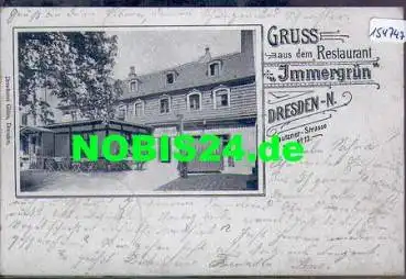 Dresden Neustadt Restaurant Immergrün Bautzner-Strasse 13 o 31.7.1902