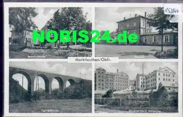 95168 Markleuthen Egertalbrücke Bahnhof Porzellanfabrik *ca. 1930