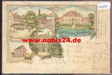 02699 Neschwitz Litho Bahnhof o ca. 1900