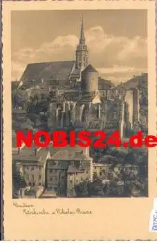 02625 Bautzen Petrikirche und Nikolai-Ruine gebr. ca. 1920