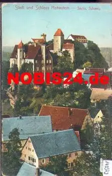 01848 Hohnstein, Stadt und Schloss o 24.5.1915