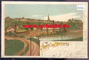 04703 Leisnig Gruss aus ..., Künstlerkarte o 18.6.1905