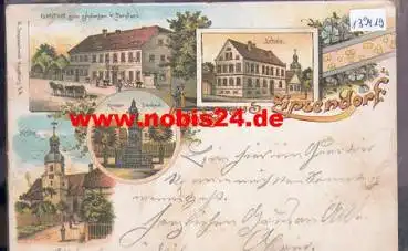 04680 Zipsendorf Gasthof zum Schwarzen Ritterpferd Litho o 8.9.1901