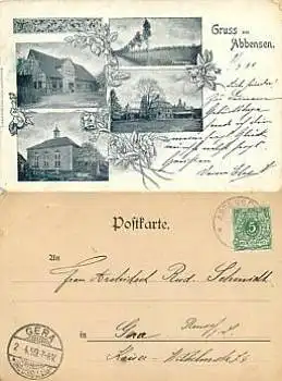 30900 Abbensen Schloss Gastwirtschaft kirche o 1.4.1899