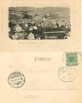 37520 Osterode Bahnpost Goslar - Herzberg 27.4.1900