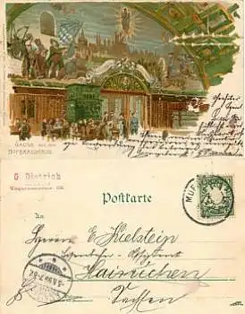 München Litho Hofbräuhaus o 4.8.1899