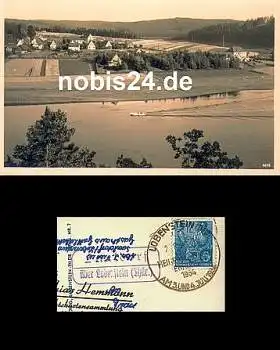 07356 Saaldorf Landpoststempel o 21.8.1954  auf AK