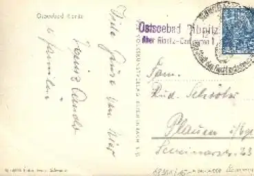 18311 Ostseebad Ribnitz Landpoststempel auf AK o ca. 1960