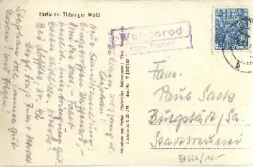 98666 Waffenrod Landpoststempel auf AK Waffenrod über Eisfeld o ca. 1960