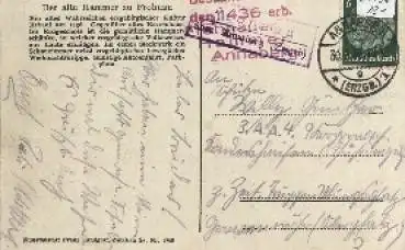 09456 Annaberg Landpoststempel o 30.3.1936 auf AK