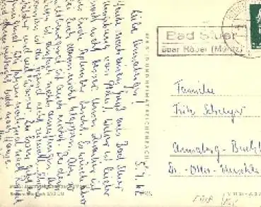 17209 Bad Stuer Landpoststempel auf AK o 5.7.1962
