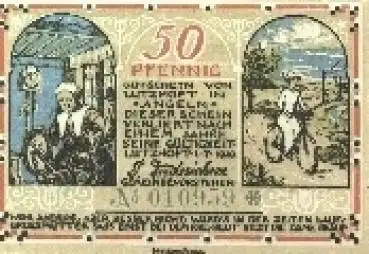 24977 Lutzhoft Notgeld Gutschein über 55 Pf. Nr. 010959 1920