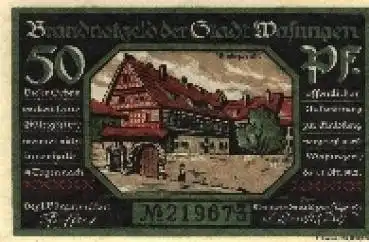 98634 Wasungen Notgeld 50 Pf. Nr. 219673  1921