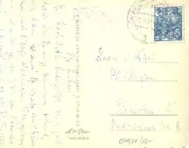 04924 Wahrenbrück über Falkenberg Landpoststempel auf AK o 21.4.1951