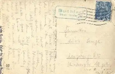 99438 Buchfart über Weimar Posthilfsstellenstempel auf AK o ca. 1960