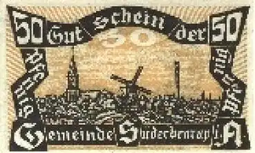 24392 Süderbrarup Schleswig Holstein Notgeld Gutschein über 50 Pf. Nr. 226821 um 1920