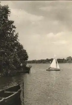 17207 Röbel Müritz Bootsanlegestelle mit Binnenmüritz * ca. 1960