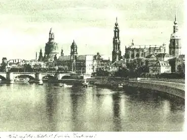 Dresden Blick auf die Altstadt vor der Zerstörung Frauenkirche  keine AK