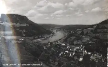 01796 Königstein Landpoststempel Pirna-Posta o 2.9.1957