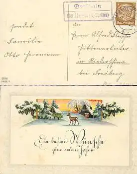 01738 Dorfhain Landpoststempel o 2.1.1937