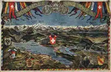 Zensurpost Konstanz o 1.6.1918 Ers. Batl. 114 4.komp. auf Bodensee AK