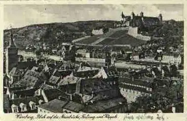 Würzburg Mainbrücke Festung und Käppele o 18.7.1938