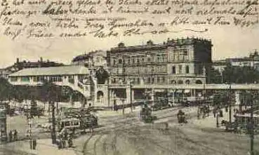 Kreuzberg Berlin Hallesches Tor Elektronische Hochbahn o 6.4.1910