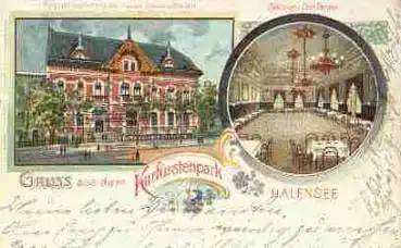 Halensee Berlin Kurfürstenpark Litho o 28.2.1904