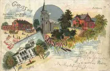 39114 Randau Magdeburg Gasthaus zum Kaiser Wilhelm Litho o 17.7.1899
