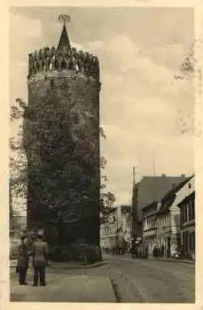 14776 Brandenburg Havel Plauer Strasse mit Plauer-Turm o 27.7.1956