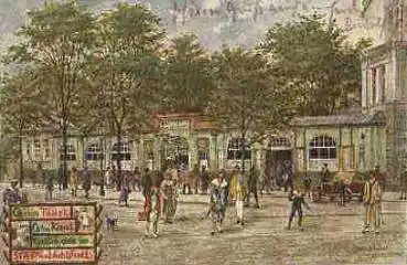 Dresden Gaststätte Stadt-Waldschlößchen Postplatz Künstlerkarte o Paul Heydel 6.2.1927