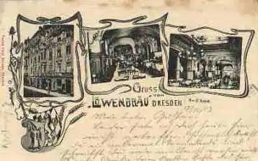 Dresden Restaurant Löwenbräu im Palais de Saxe o 17.10.1903